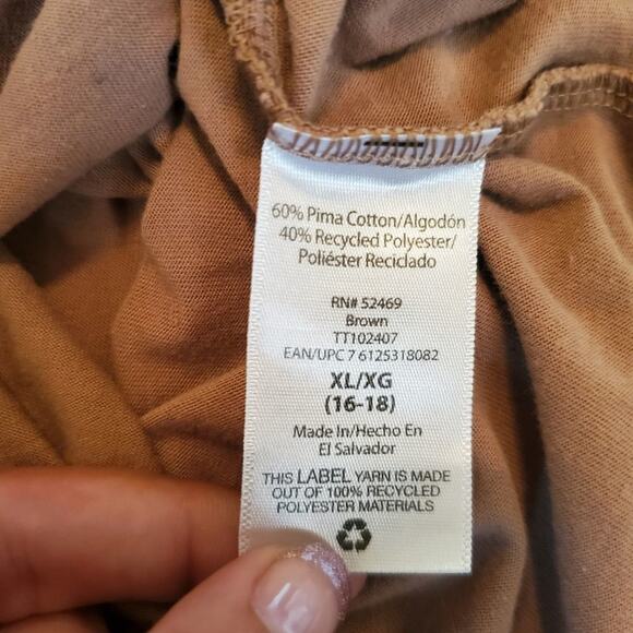 Time and true xl 16-18 tan/ light brown tee - Picture 6 of 7